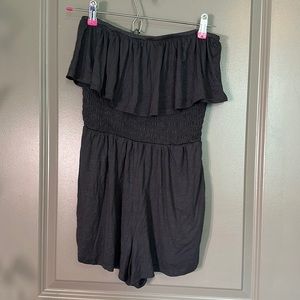 Strapless Romper with pockets